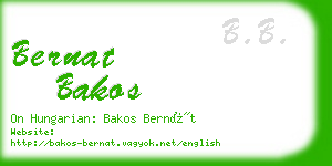 bernat bakos business card